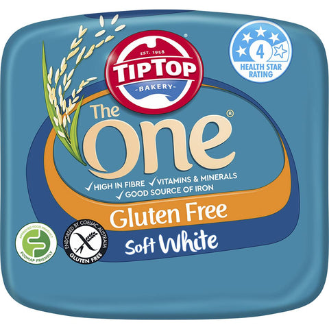 Tip Top The One Gluten Free Soft White Sandwich Slice Bread Loaf 550g