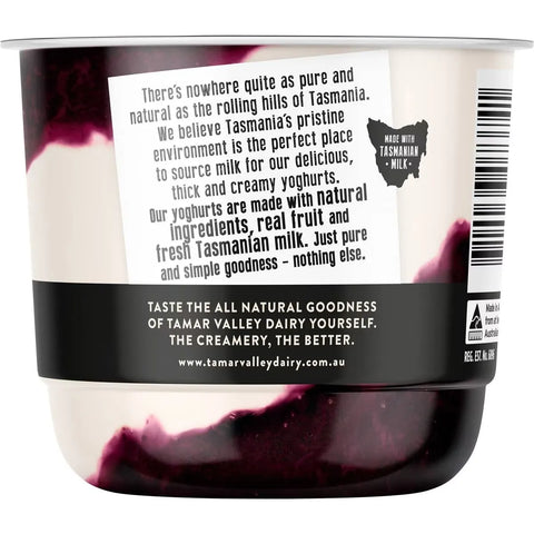 Tamar Valley The Creamery Greek Style Yoghurt Blueberries & Cream 170g