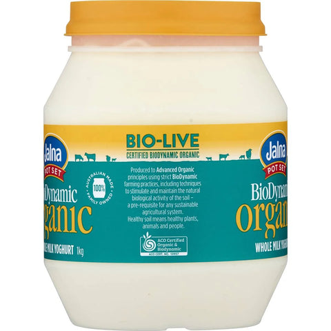 Jalna Biodynamic Organic Whole Milk Yoghurt 1kg