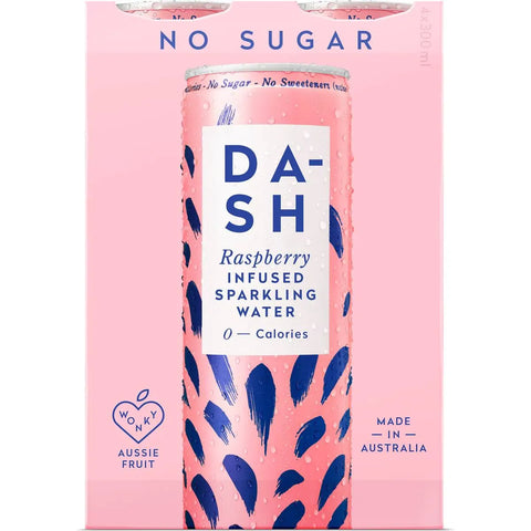 Dash Water Raspberry Infused Sparkling Water 300ml X4