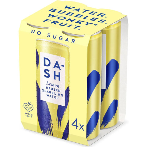 Dash Water Lemon Infused Sparkling Water 300ml X4