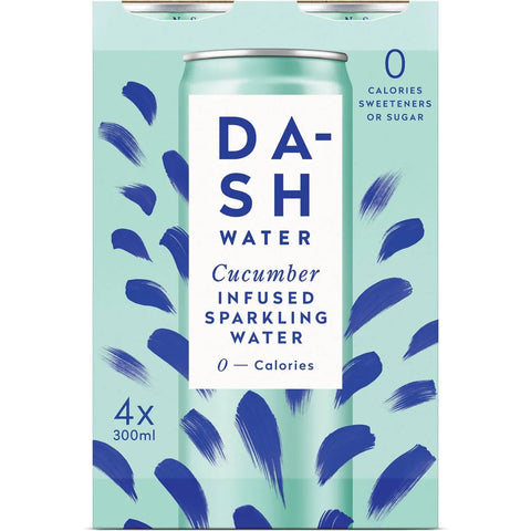 Dash Water Cucumber Infused Sparkling Water 300ml X4