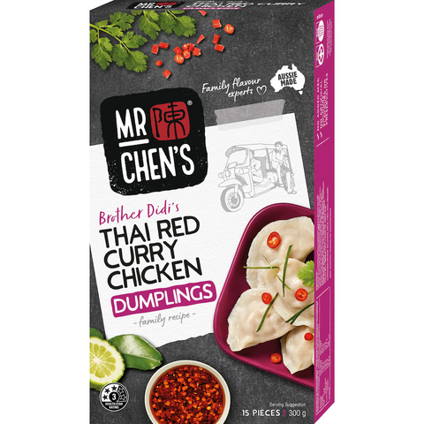 Mr Chen's Thai Red Curry Chicken Dumplings 300g