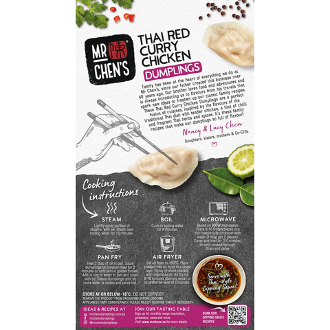 Mr Chen's Thai Red Curry Chicken Dumplings 300g