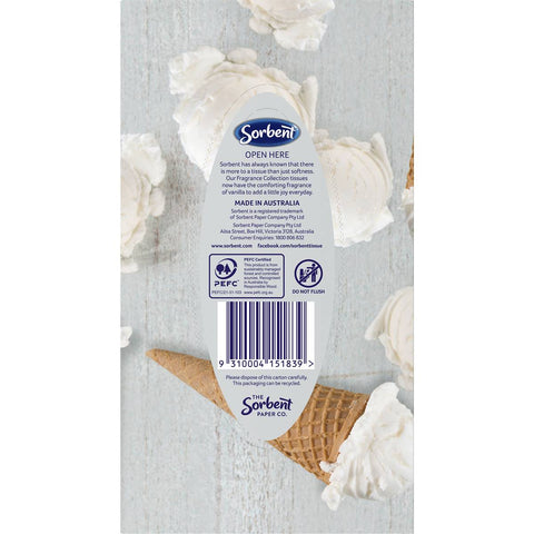 Sorbent Vanilla Fragrance Collection Facial Tissues 170 Pack