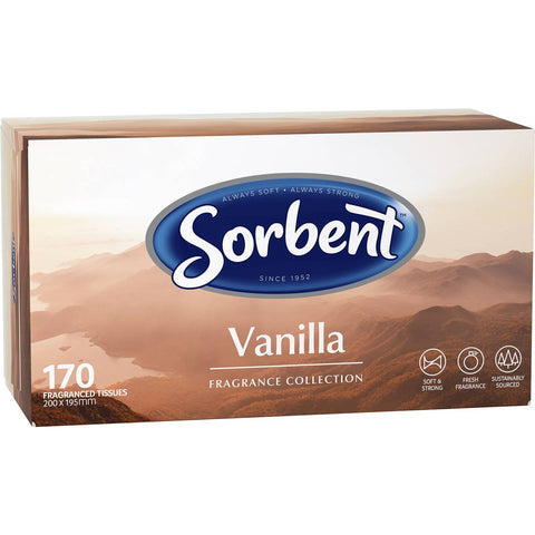 Sorbent Vanilla Fragrance Collection Facial Tissues 170 Pack