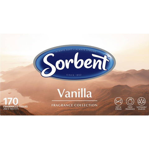 Sorbent Vanilla Fragrance Collection Facial Tissues 170 Pack