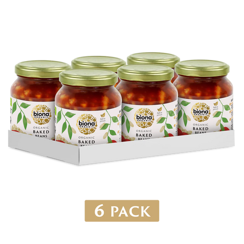 Biona Organic Baked Beans With Agave Syrup - 350g ( Pack of 6 )