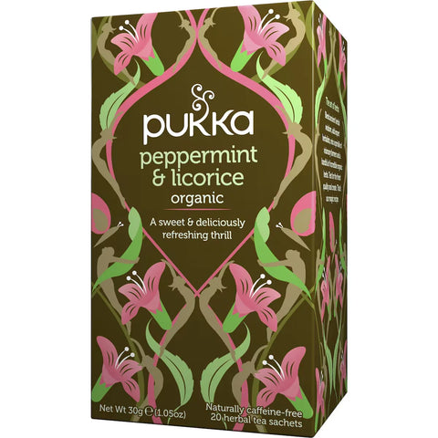 Pukka Peppermint & Licorice Organic Herbal Tea Sachets 20 Pack