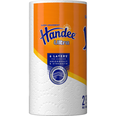 Handee Ultra Paper Towel White 120 Sheets 2 Pack