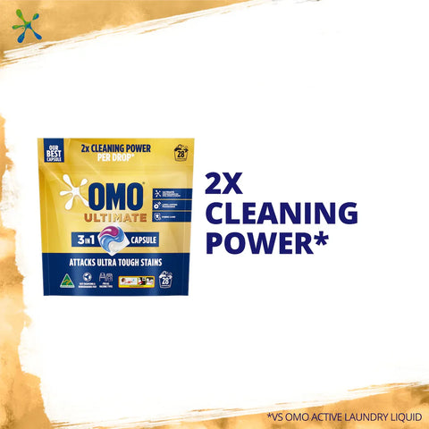 OMO Ultimate Laundry Capsules 3 in 1 28 pack