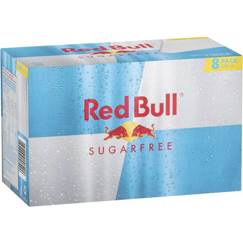 Red Bull Energy Drink Sugar Free Cans 8 X250ml