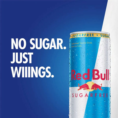 Red Bull Energy Drink Sugar Free Cans 8 X250ml