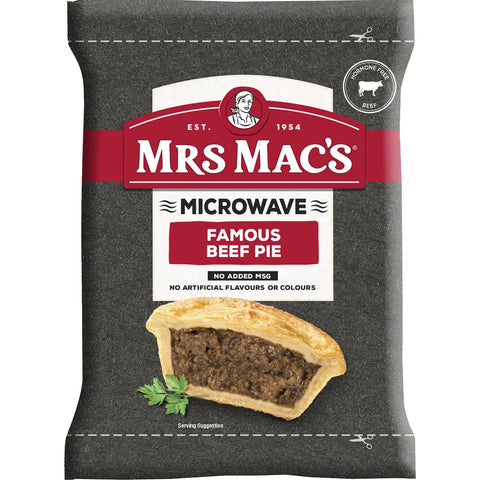 Mrs Mac's Microwave Famous Beef Pie Frozen 175g