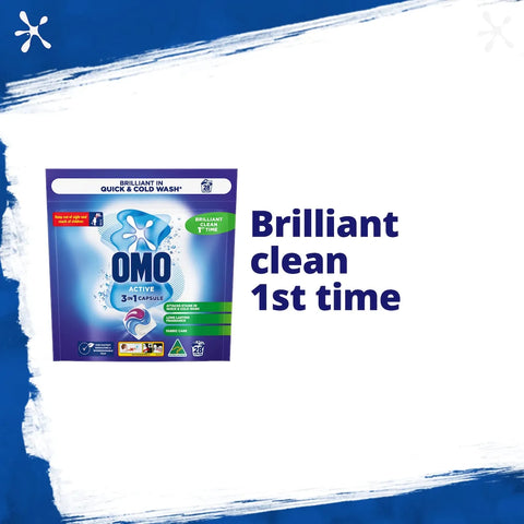 OMO Active Laundry Capsules 3-In-1 28 pack