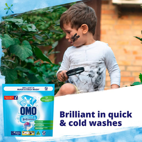 OMO Sensitive Laundry Capsules 3-In-1 28 pack