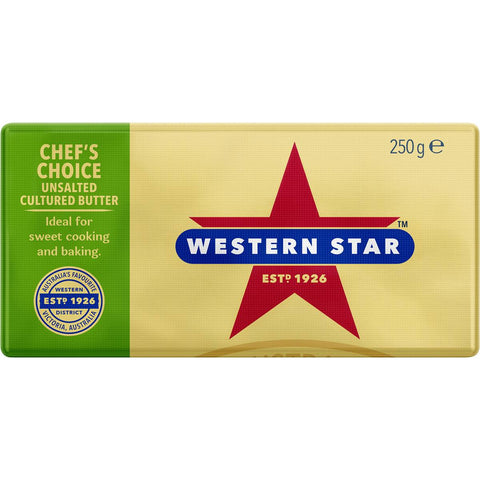 Western Star Chef's Choice Unsalted Butter 250g