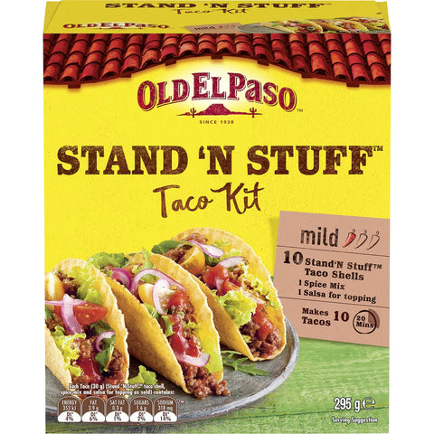 Old El Paso Stand 'n Stuff Taco Kit Mexican Style Mild 295g