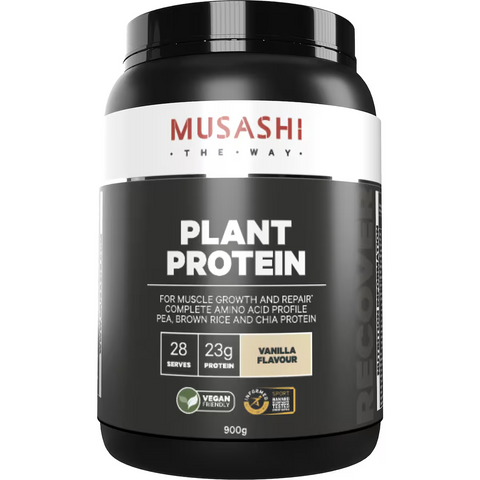 Musashi Plant Protein Vanilla, Vegan Friendly, 900g