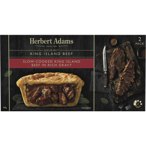 Herbert Adams Pies King Island Beef 2 Pack