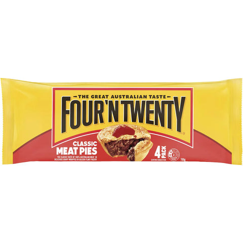 Four'n Twenty Classic Meat Pies 4 Pack 700g