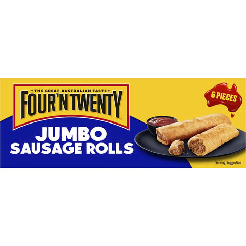 Four'n Twenty Sausage Roll Jumbo 6 Pack 700g