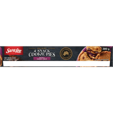 Sara Lee Cookie Pies Double Choc Chip 4 Pack 380g