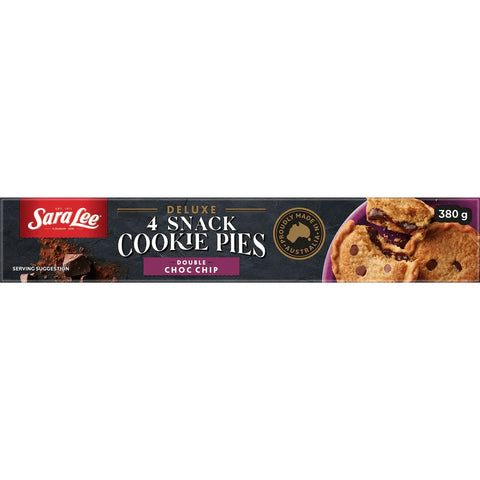 Sara Lee Cookie Pies Double Choc Chip 4 Pack 380g