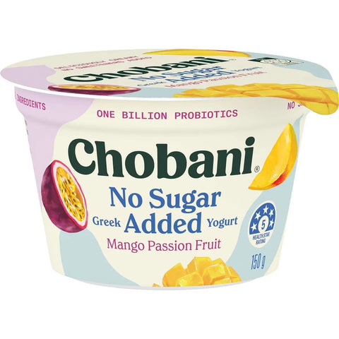 Chobani No Sugar Added Greek Yogurt Mango Passion Fruit 150g