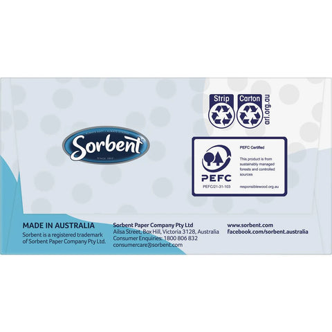 Sorbent Everyday White Facial Tissues 150 Pack