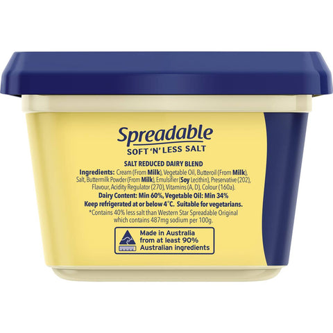 Western Star Spreadable Salt Reduced 375g