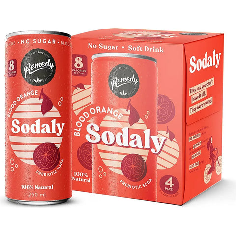 Remedy Sodaly Blood Orange 4 X 250ml