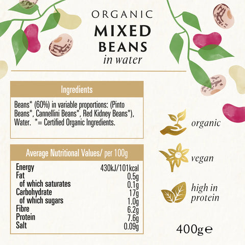 Biona Organic Mixed Beans in Water - 400g