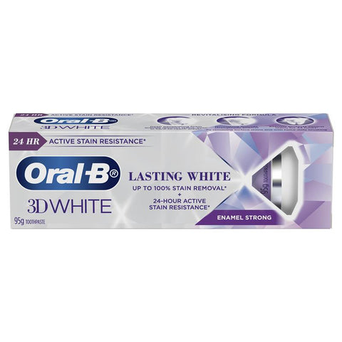 Oral B Toothpaste 3D White Lasting Enamel Strong 95g