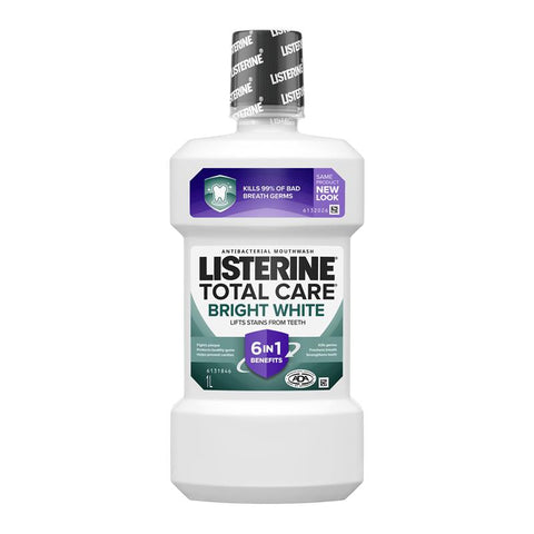 Listerine Bright White Multi Action Whitening Mouthwash Lemon Flavour and Salt 1L