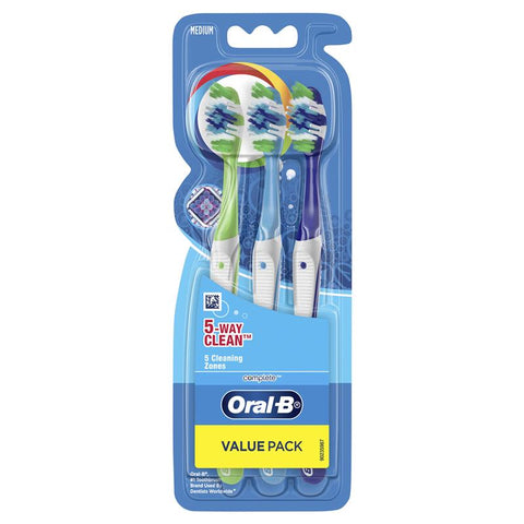 Oral B Toothbrush Complete 5 Way Clean Medium 3 Pack