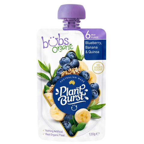 Bubs Organic Blueberry Banana & Quinoa 6 Months+ 120g