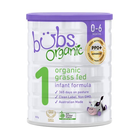 Bubs Organic Grass Fed Infant Formula Stage 1 800g