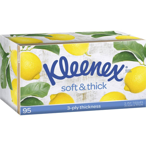 Kleenex Soft & Thick 3 Ply Facial Tissues 95 Pack