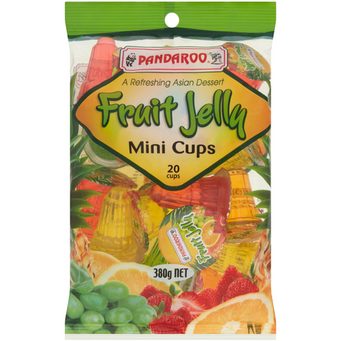 Pandaroo Snacks Jelly Fruit Mini Cups 380g