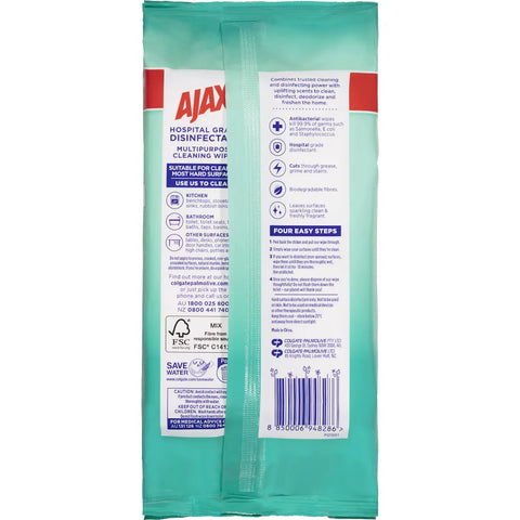 Ajax Disinfectant Cleaning Wipes Sparkling Citrus & Pineapple 110 Pack