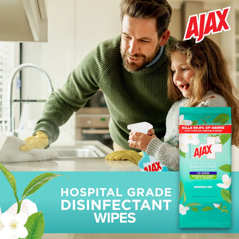 Ajax Disinfectant Cleaning Wipes Sparkling Citrus & Pineapple 110 Pack