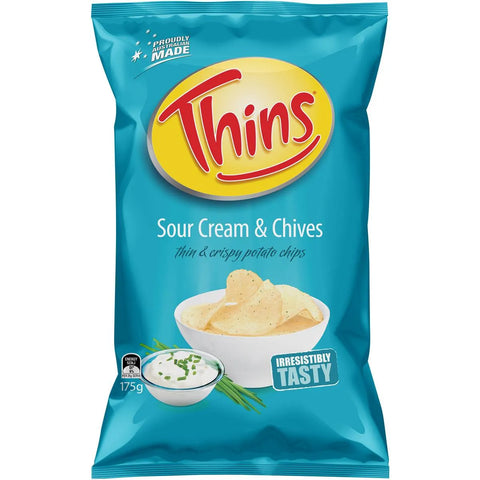 Thins Sour Cream & Chives Potato Chips 175g