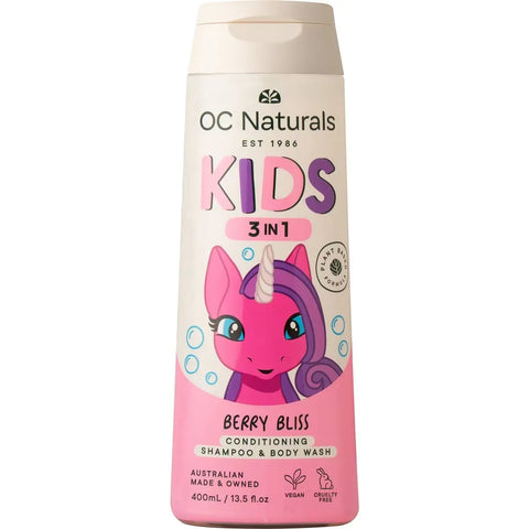 OC Naturals 3-in-1 Berry Bliss Conditioning Shampoo & Body Wash 400mL