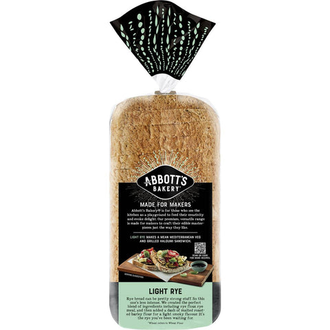 Abbott's Bakery Light Rye Sandwich Slice Bread Loaf 680g