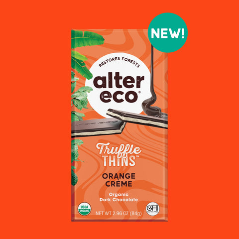 Alter Eco Orange Creme Truffle Thins Organic Dark Chocolate 84g