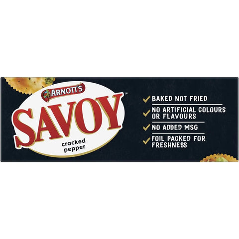 Arnott's Savoy Cracked Pepper Crackers 225g