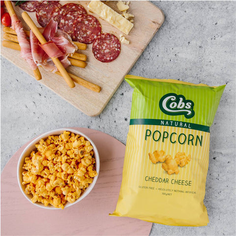 Cobs Natural Popcorn Cheddar Cheese 100g