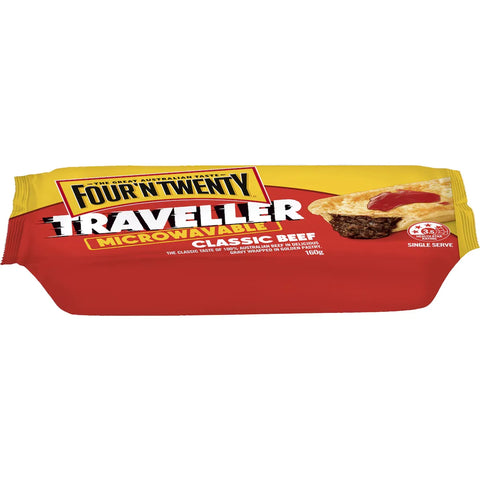 Four'n Twenty Traveller Microwavable Classic Beef Pie Single Serve 160g