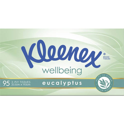 Kleenex Eucalyptus 3 Ply Facial Tissues 95 Pack